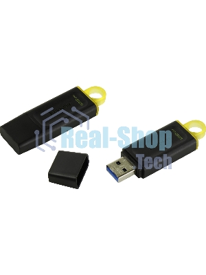 Флешка USB Kingston DataTraveler Exodia (DTX/128GB), 128Gb, USB 3.2 Gen 1, R/W 200/60, черный/желтый