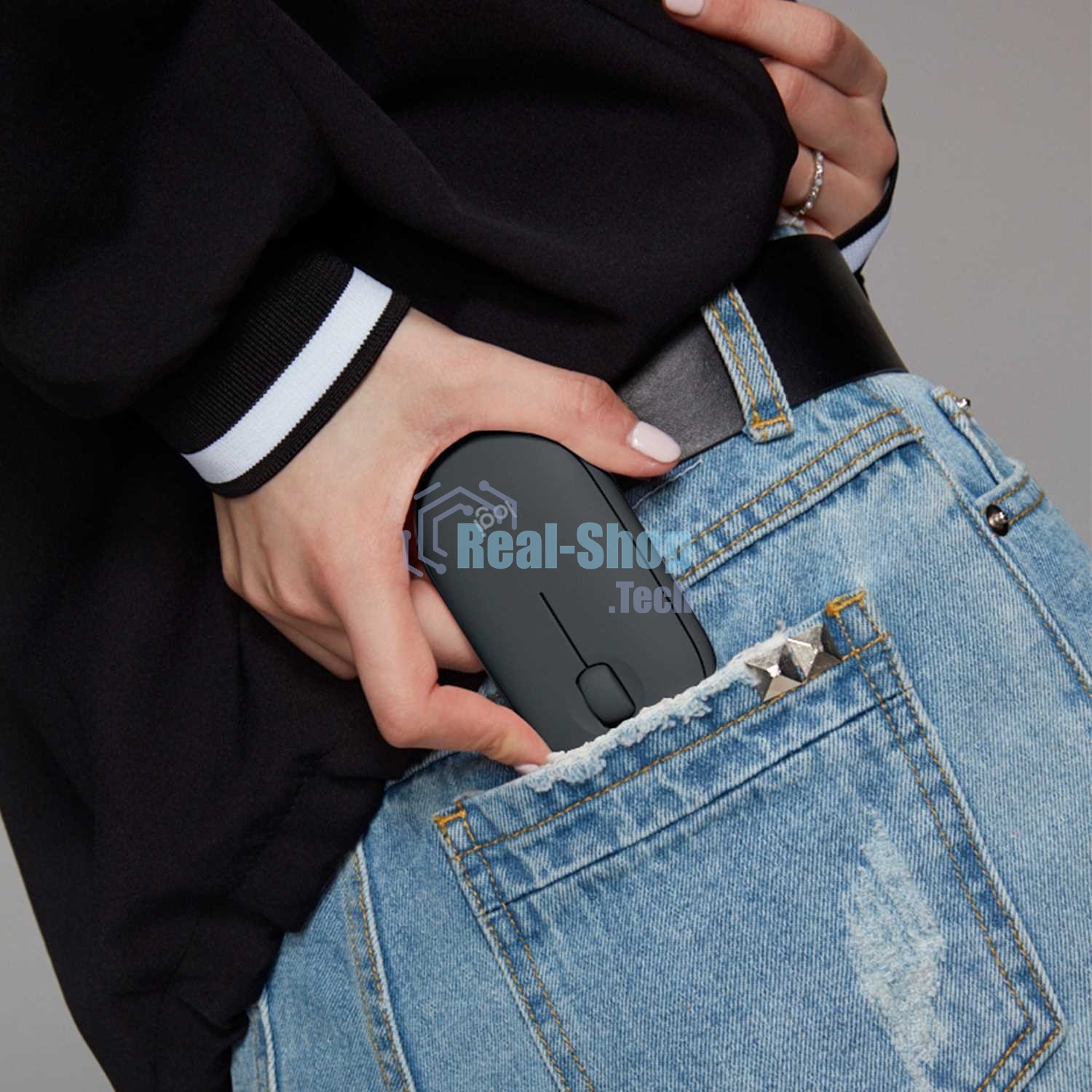 Мышь беспроводная Logitech Pebble M350 графитовый, 1000 dpi, радиоканал, Bluetooth, USB, кнопки - 3