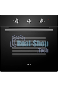 Духовой шкаф встраиваемый полноразмерный Evelux EO 620 B, 60 см, 8 режимов, 65л, черное стекло