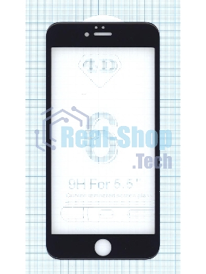 Защитное стекло 4D для Apple iPhone 6/6S Plus черный