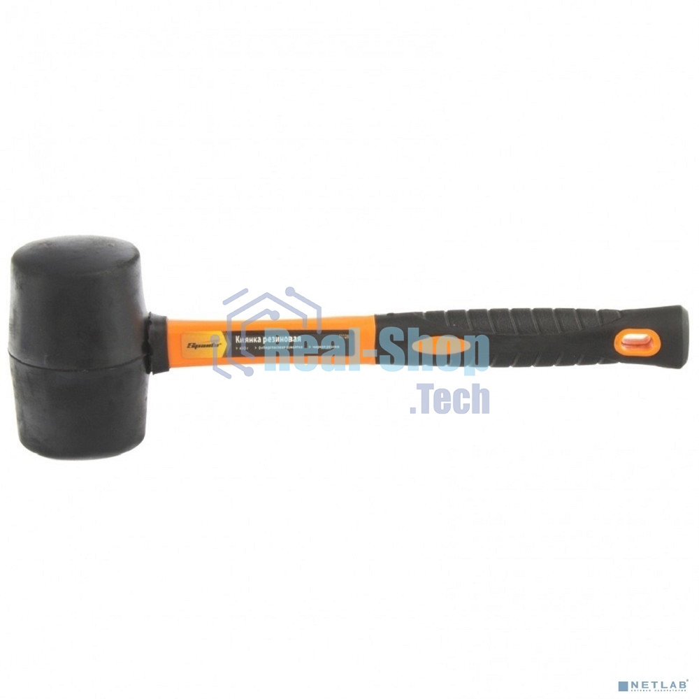 Киянка резиновая Sparta 450 г, черная резина, фибергласовая рукоятка