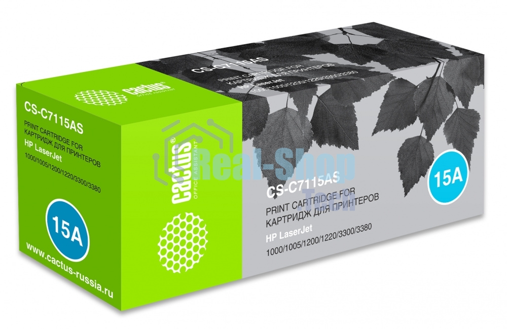 Картридж лазерный Cactus CS-C7115AS черный (2500 стр.) для для принтеров HP LaserJet 1000/1005/1200