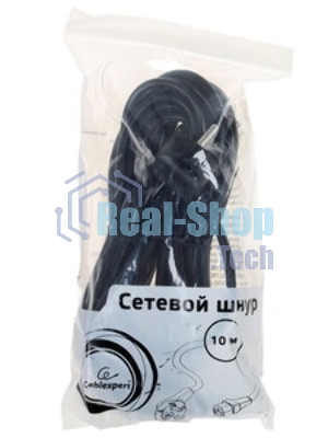 Кабель питания Cablexpert Schuko-C13, 3х0.5мм2, 6А, с заземлением, 1.8м, черный, без инд.уп., 500 шт [PC-186-1-2]
