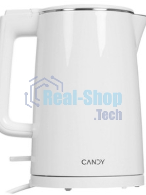 Чайник электрический Candy CK-102 1.5л. 2200Вт белый корпус: нерж.сталь/пластик