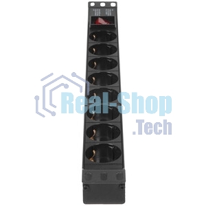 Блок розеток горизонтальный ExeGate ServerPro PDU-19H804 Al-8S-EU2.5-SW, 19