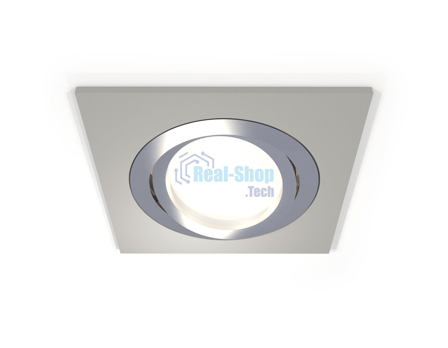 Комплект встраиваемого поворотного светильника Ambrella light XC7633082 SGR/PSL серый песок/серебро полированное MR16 GU5.3 (C7633, N7003)