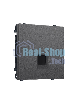 Комплект механизма компьютерной розетки SIGMA Антрацит серый RJ-45 экранированной с/ш QUANT PRO (SP6620, PR185)