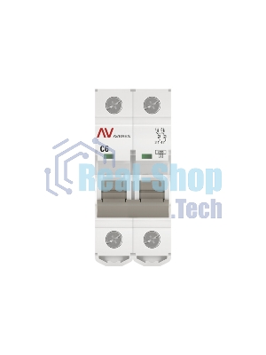 Выключатель автоматический Averes AV-6 2P 6A (C) 6kA