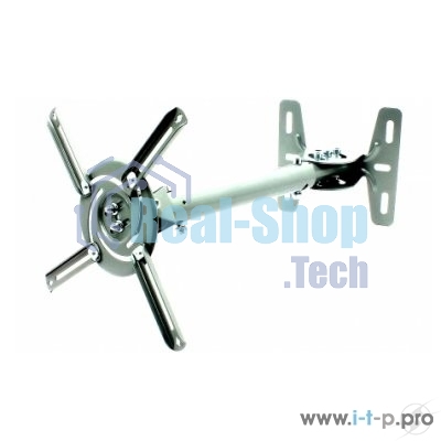 Кронштейн Wize WPB-W белый Потолочные, Макс. крепежное расстояние 260х260, макс. вес нагрузки 12 кг, Наклон,поворот °+/-15, расстояние от стены/потолка 43-64 см