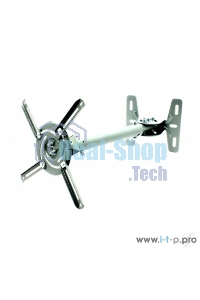 Кронштейн Wize WPB-W белый Потолочные, Макс. крепежное расстояние 260х260, макс. вес нагрузки 12 кг, Наклон,поворот °+/-15, расстояние от стены/потолка 43-64 см