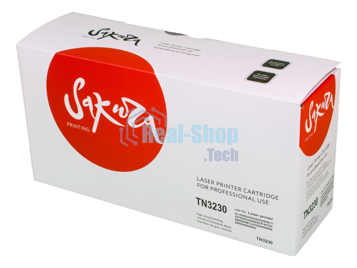 Картридж лазерный Sakura TN3230 для Brother HL5340D/5350DN/5370DW/5380DN/DCP8085/8070/MFC8370/8880, черный, 3000 к.