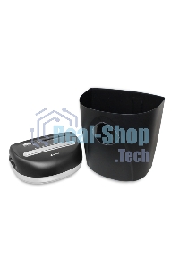 Шредер ГЕЛЕОС Уничтожитель документов УП23-4 DIN P-4 (4 ур-нь секр.), фрагмент 3,9х35мм, 14-16 лист (70г/м2), CD/пл.карты/скрепки/скобы, 23 л.