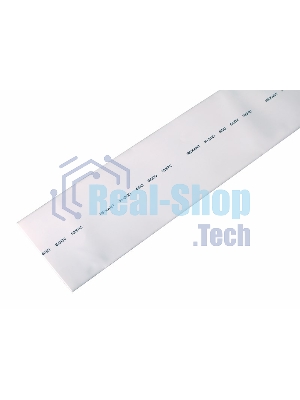 Термоусаживаемая трубка Rexant 50,0/25,0 мм, белая, упаковка 10 шт. по 1 м