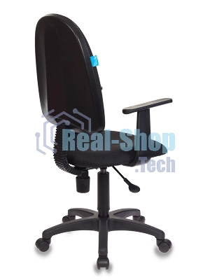 Кресло Бюрократ CH-1300/T-15-21 черный, экокожа, 120 кг, механизм качания