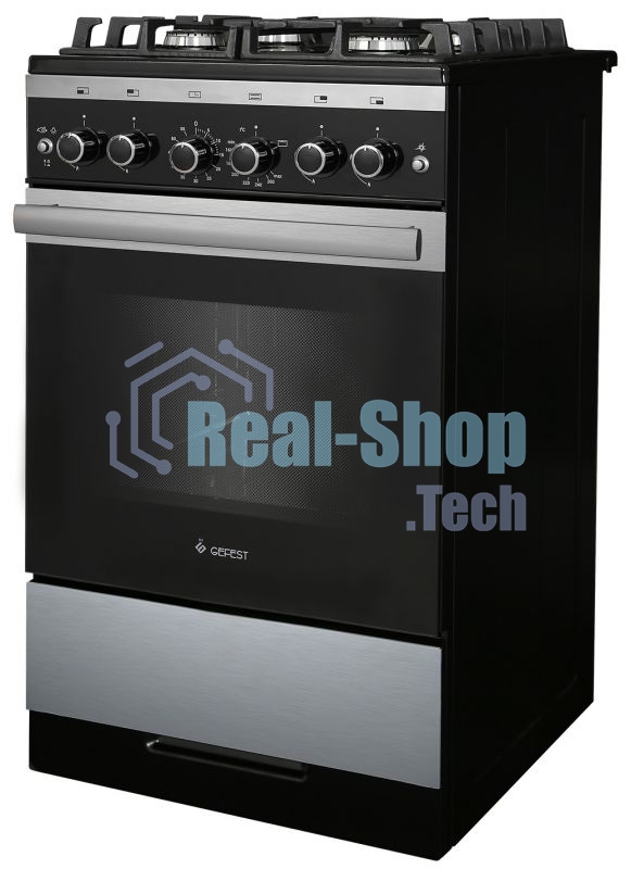 Плита газовая Gefest 5500-02 0069 серебристый/черный, конфорок 4 шт, духовка 52 л, 50 см x 85 см x 58.5 см