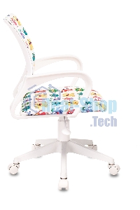 Кресло детское Бюрократ BUROKIDS 1 W белый монстры крестовина пластик пластик белый