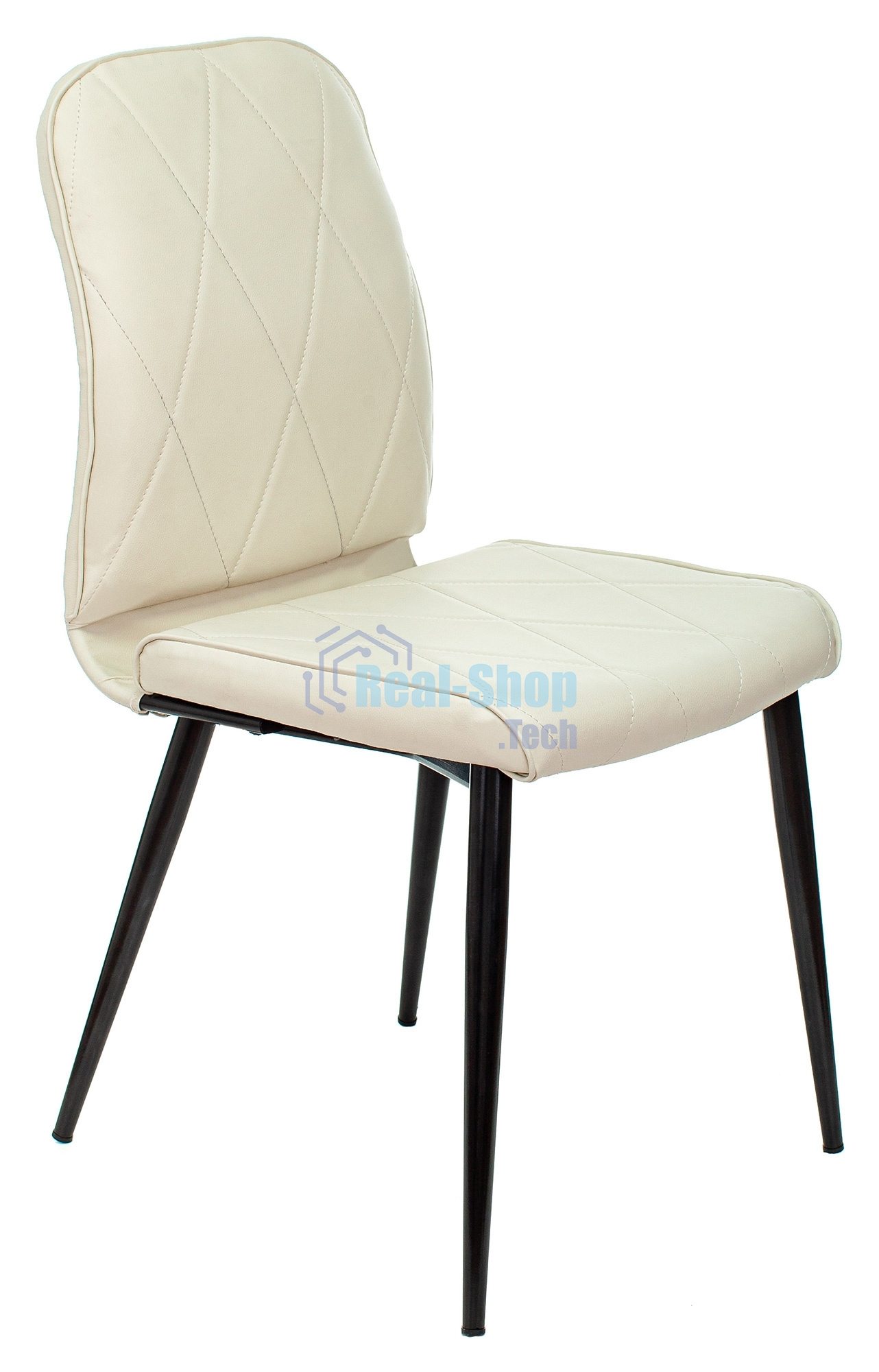 Стул для кухни Бюрократ KF-3 эко.кожа слоновая кость Orion-10 металл черный на ножках
