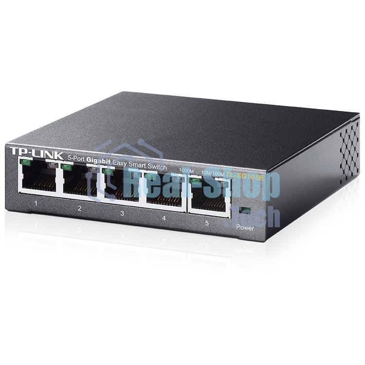 Коммутатор сетевой TP-Link SMB TL-SG105E 5-Port Gigabit Desktop Easy Smart Switch, 5 10/100/1000Mbps RJ45 ports, MTU/Port/Tag-based VLAN, QoS, IGMP Snooping