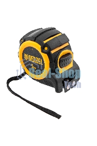 Рулетка Denzel 5 м х 32 мм, автоматич. фиксац., нейлон. покрытие, магнит. зацеп, двухстор. разметка