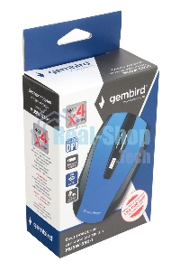 Мышь беспроводная Gembird MUSW-330-1 синий, 2400 dpi, радиоканал, USB, кнопки - 6