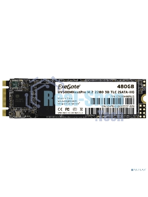 Накопитель SSD ExeGate NextPro UV500TS480, 480Gb, M.2 2280, SATA III, R/W 568/499