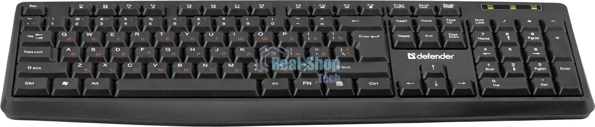 Клавиатура проводная Defender Concept HB-164, USB, черный