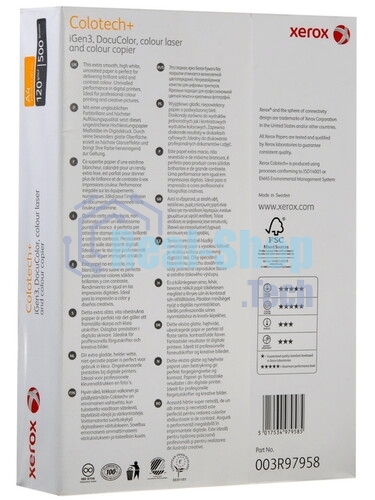 Бумага Xerox Colotech Plus Blue, 90г, A4, 500 листов (кратно 5 шт)