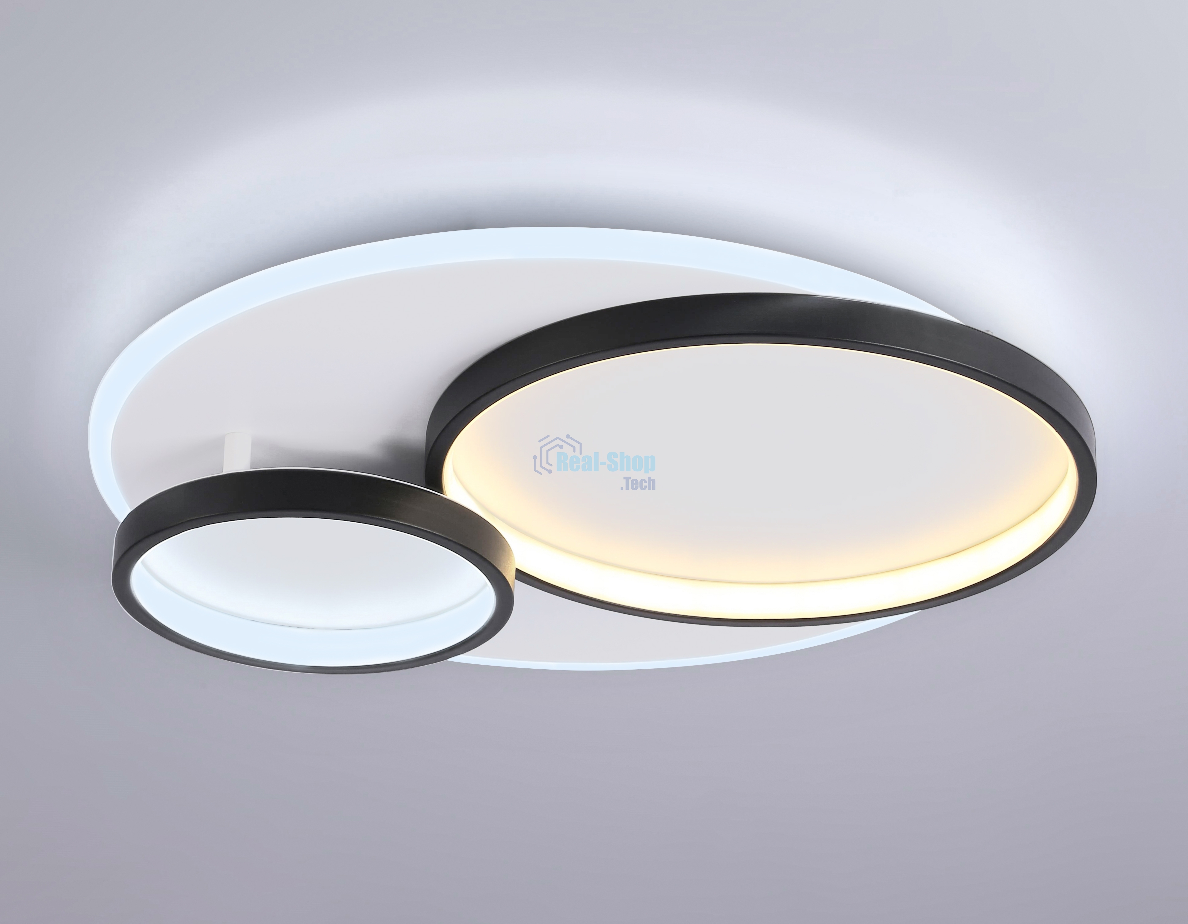 Светильник Ambrella light FA7719 WH/BK белый/черный 3000K-6400K 64W 490*470*90 (ПДУ РАДИО 2.4G)