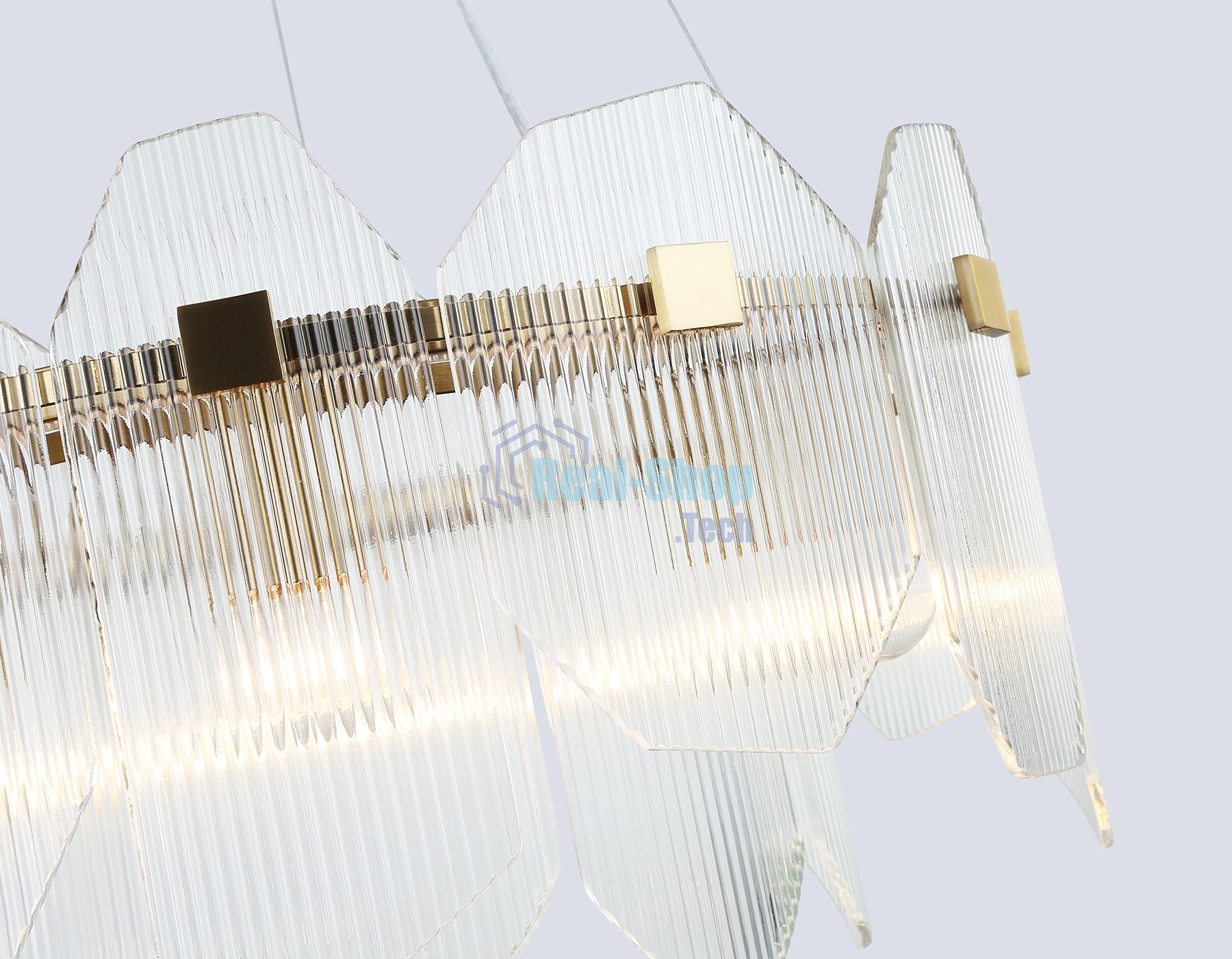 Светильник Ambrella light LH31251/6 BS/CL латунь/прозрачный E14*6 max 40W D510*270