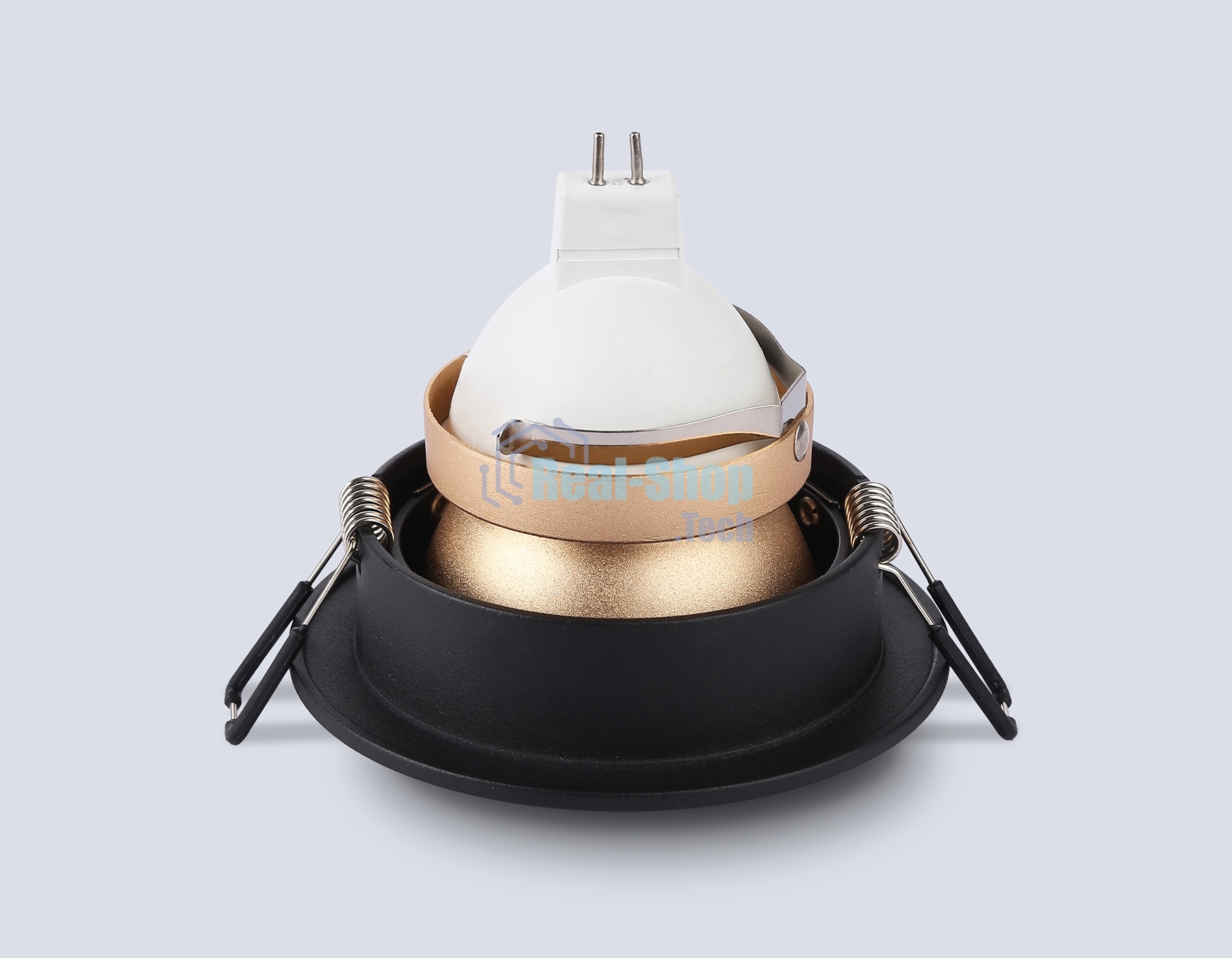 Встраиваемый точечный светильник Ambrella light TN102825 BK/GD черный/золото GU5.3 D92*50