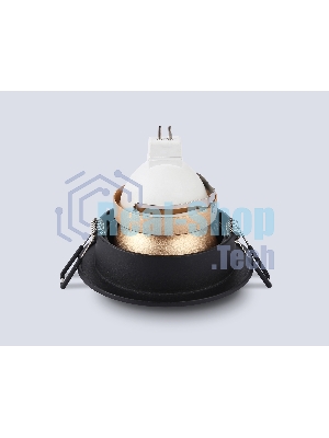 Встраиваемый точечный светильник Ambrella light TN102825 BK/GD черный/золото GU5.3 D92*50