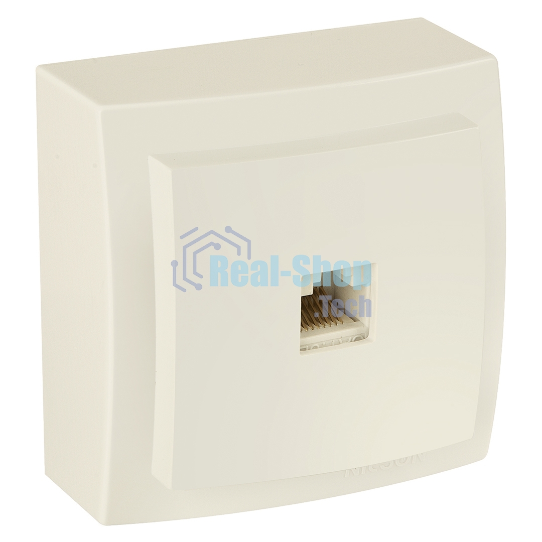 Nilson Роз. компьютерная 1-местн. ОУ (RJ45 CAT5), Темис (Themis), крем (26121044)