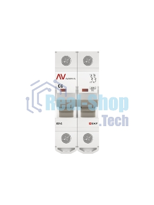 Выключатель автоматический Averes AV-6 2P 6A (C) 6kA