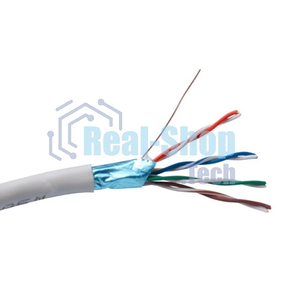 Кабель Exegate FTP 4 пары кат.5e CCA, экран, 305м pullbox, серый