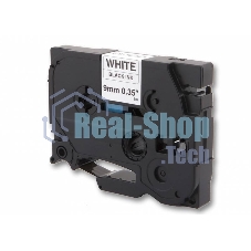 Картридж ленточный Cactus CS-TZ221 9 мм, 8 м, черный шрифт, белый фон, для BROTHER 1010/1280/1280VP/2700VP