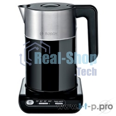 Чайник электрический Bosch TWK8613 1.5 л, 2400 Вт, черный/серебристый (корпус: нержавеющая сталь)