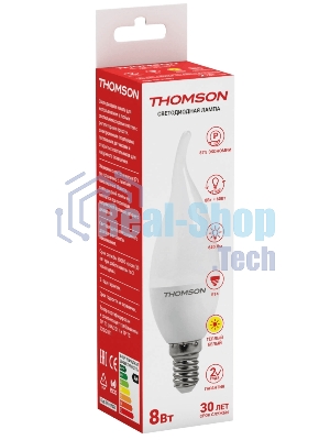Лампа светодиодная Hiper THOMSON LED TAIL CANDLE 8W 640Lm E14 3000K TH-B2027