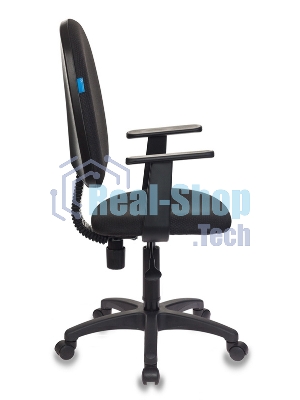 Кресло Бюрократ CH-1300/T-15-21 черный, экокожа, 120 кг, механизм качания