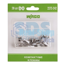 Компактная клемма 2-х проводная, 20 штук (серия 2273-242)
