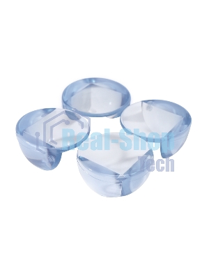 Прозрачные круглые накладки-протекторы для мебели (4.2x4.2x1.5 см). 4 шт.