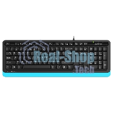 Клавиатура проводная A4Tech Fstyler FKS10, USB, черный/синий