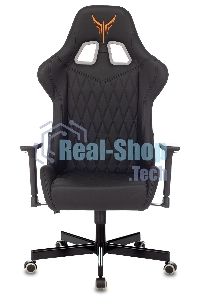 Кресло игровое Knight ARMOR черный, ромбик, эко.кожа, с подголовником, крестовина металл