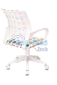 Кресло детское Бюрократ BUROKIDS 1 W белый монстры крестовина пластик пластик белый