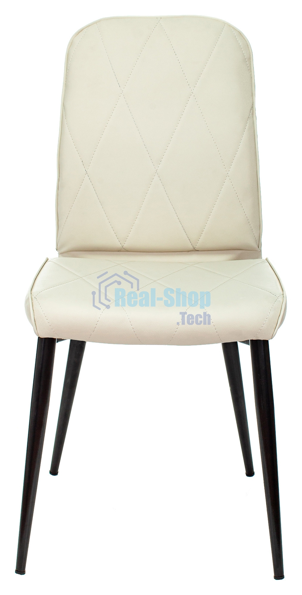 Стул для кухни Бюрократ KF-3 эко.кожа слоновая кость Orion-10 металл черный на ножках