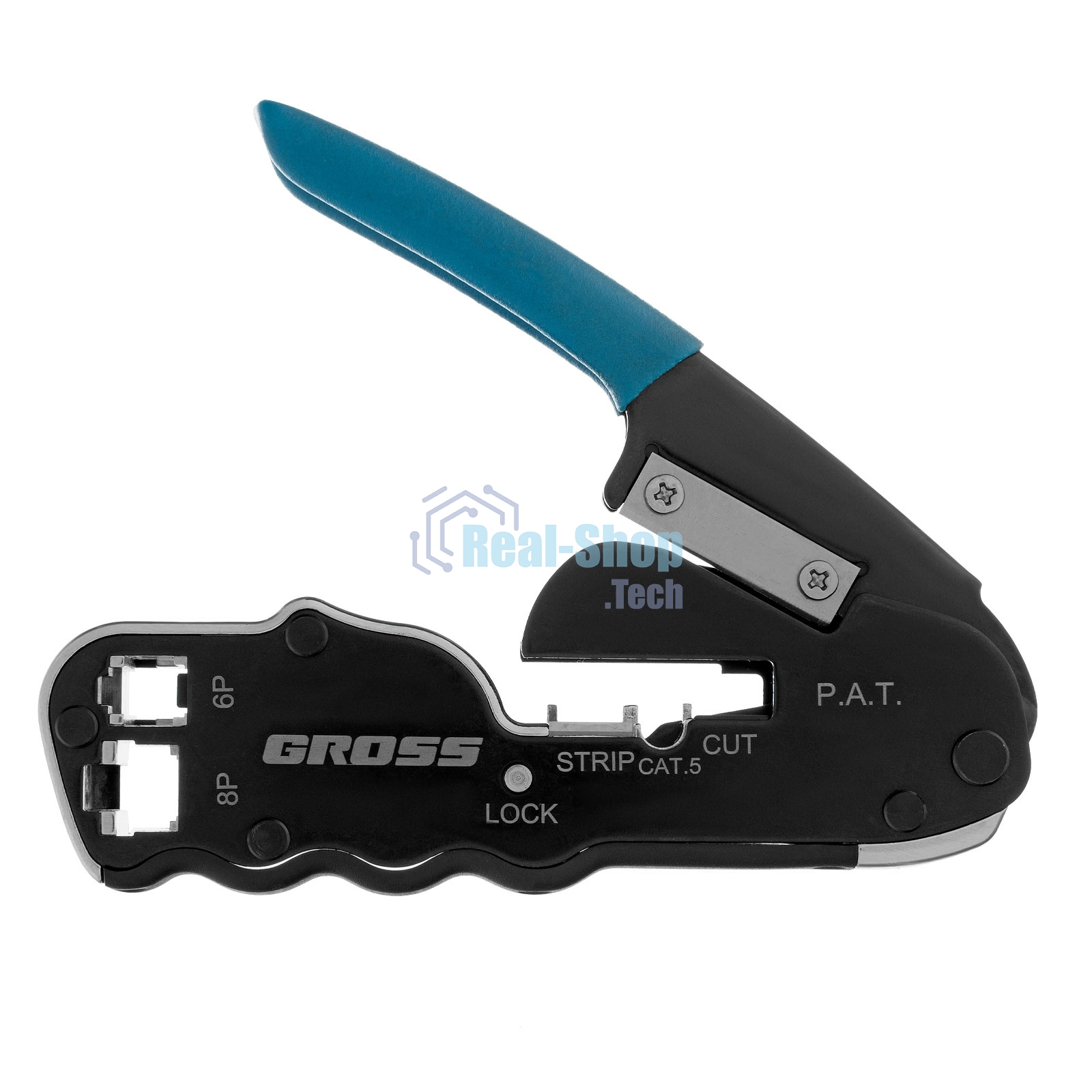 Клещи для обжима телефонных и компьютерных клемм Gross RJ45, 8P и RJ11/12, 6P, компакт., CAT5