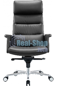 Кресло руководителя Cactus CS-LBK-AMSTERDAM кожа, крестов. алюминий