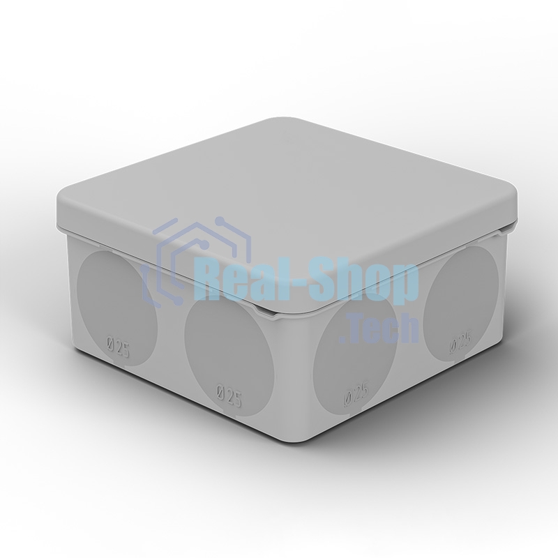 Коробка распаячная Rexant для прямого монтажа ОУ, HF, 100х100х50мм, IP67 (мембранные вводы)
