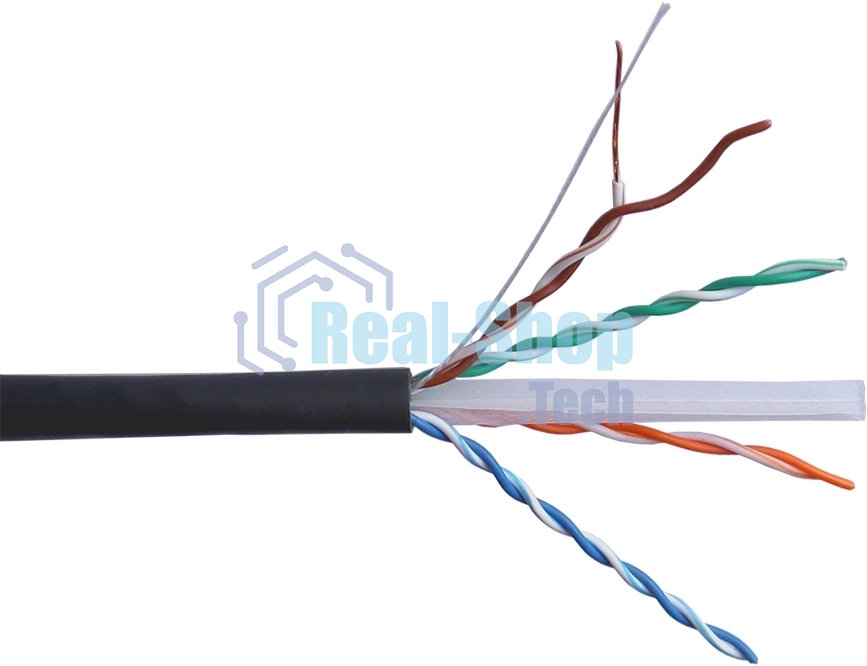 Кабель информационный Lanmaster TWT-6UTP-UNV кат.6 UTP 4 пары 23AWG LSZH универсальный 305м черный