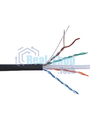 Кабель информационный Lanmaster TWT-6UTP-UNV кат.6 UTP 4 пары 23AWG LSZH универсальный 305м черный