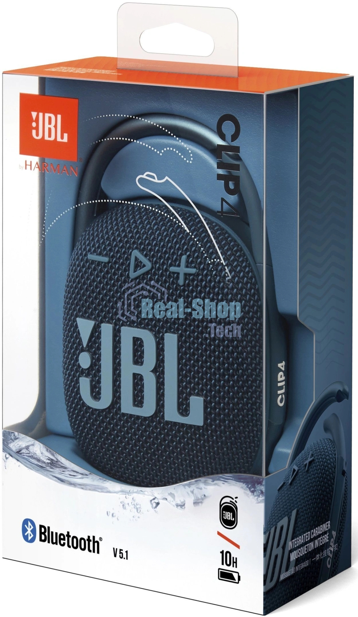 Портативная акустическая система JBL CLIP 4, синий